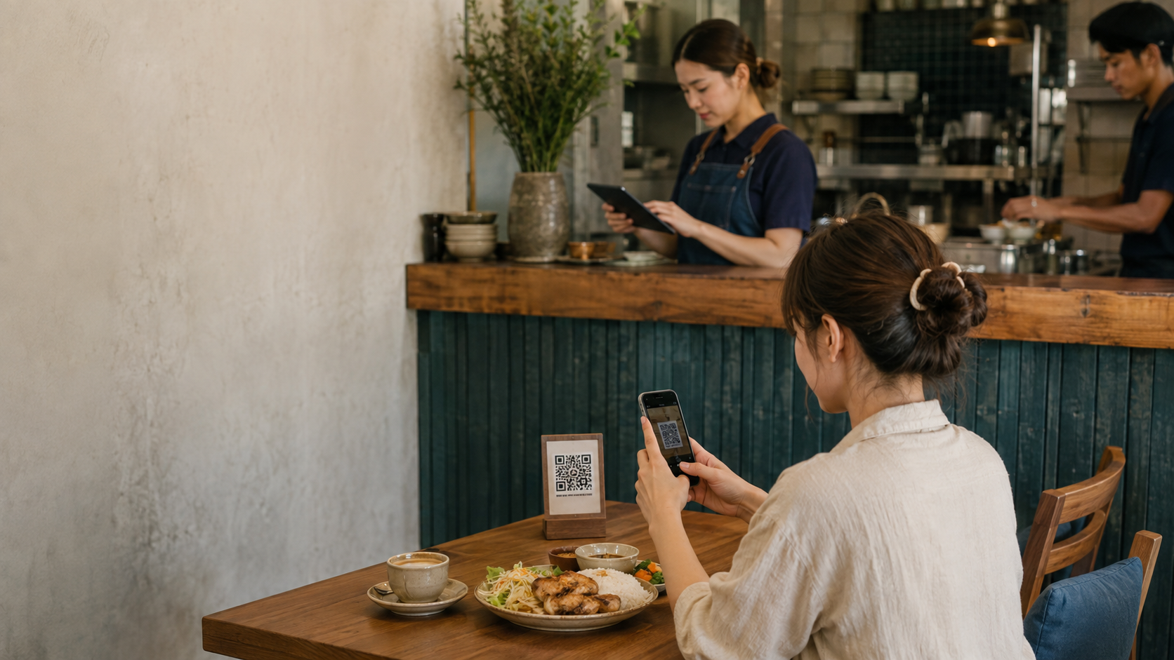 Khách quét QR để gọi món tại bàn